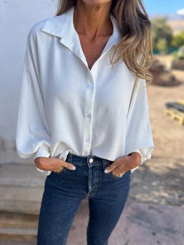 Camicia monopetto con risvolto casual