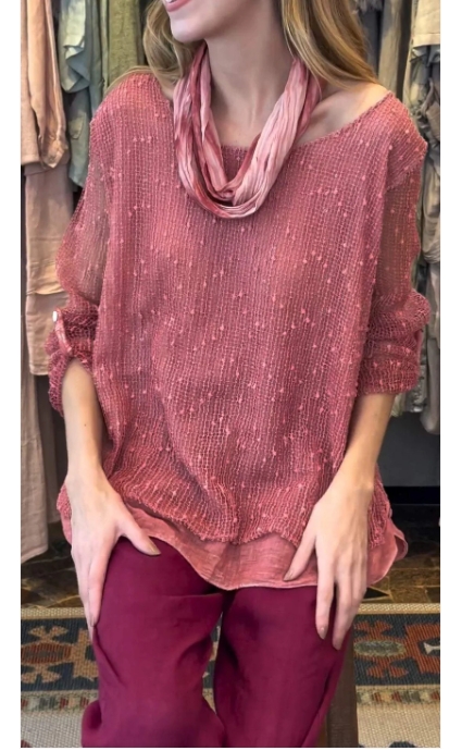 Top casual da donna a maniche lunghe in tinta unita