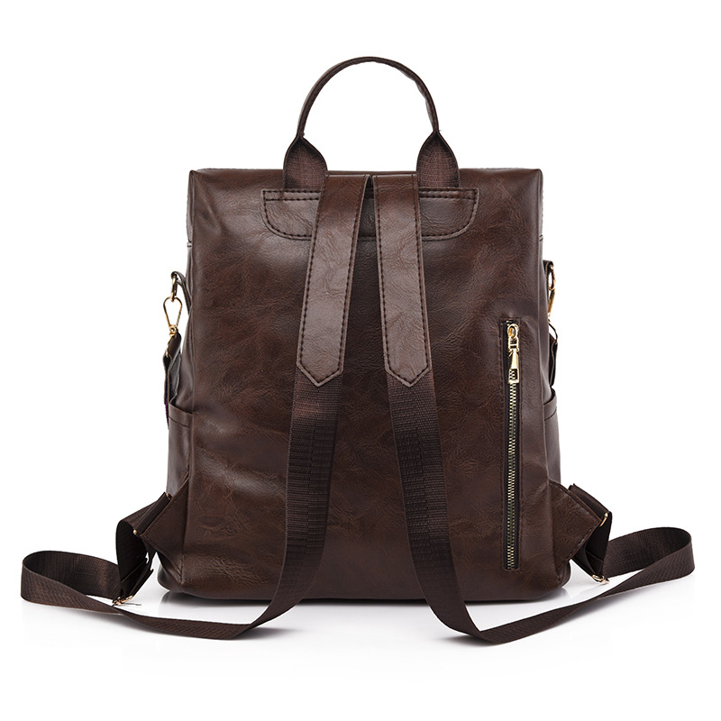 Vintage handmade leather backpack