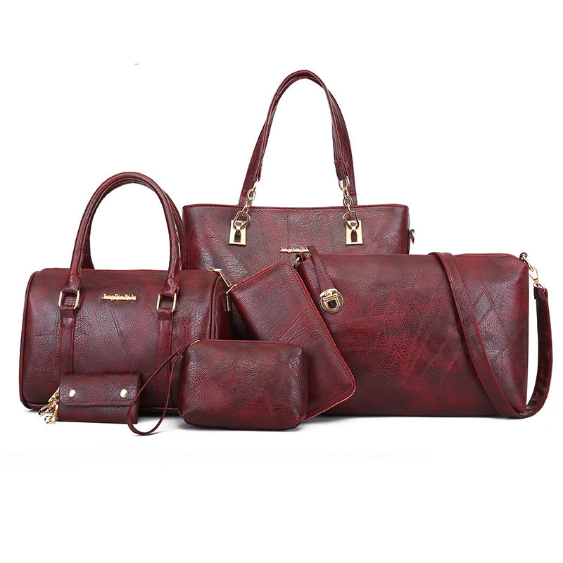 Set of six women's leather bags