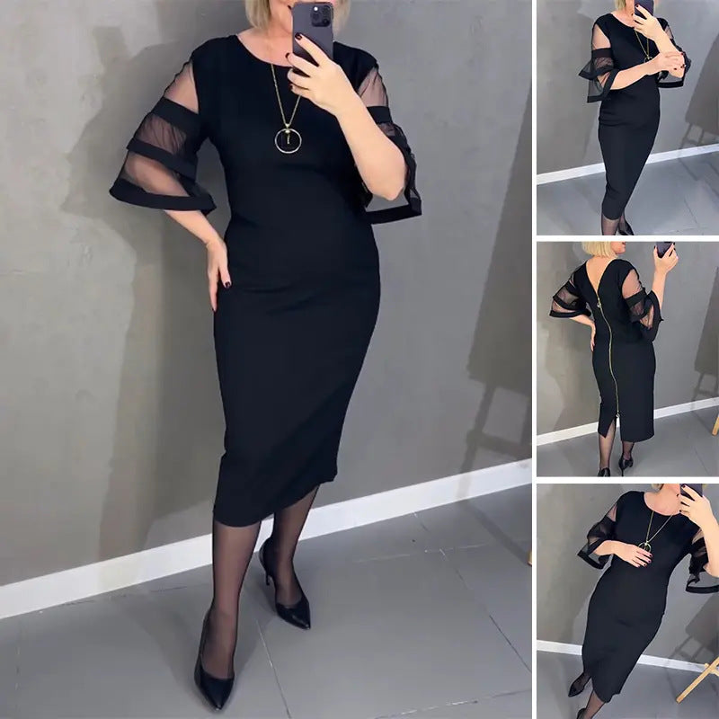 Elegantna haljina od tila koja se kopča patentnim zatvaračem