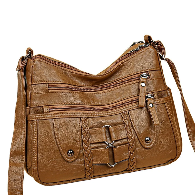 Bolsa de couro feita à mão