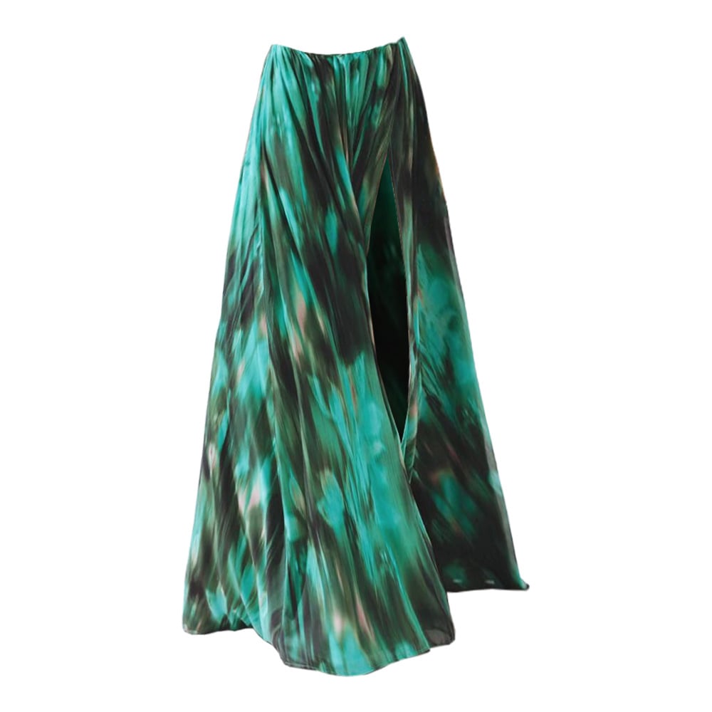 2025 New Starfish Decoration Print Hollow-out Flared Skirt Swimsuit Set