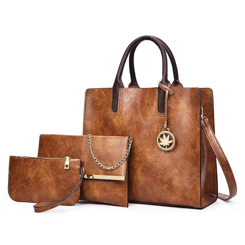 Bolsa feminina de várias peças - bolsa mãe 2024 nova moda simples bolsa feminina de um ombro