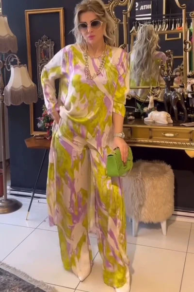 Set con orlo irregolare casual alla moda