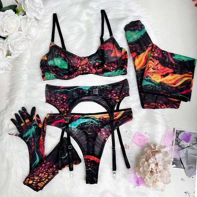 VALERIE -Conjunto de roupa interior tie-dye