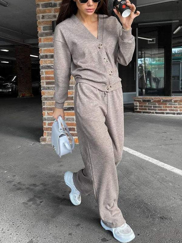 Abito da pantaloni sportivi cardigan con giacca comoda nuova autunno 2024