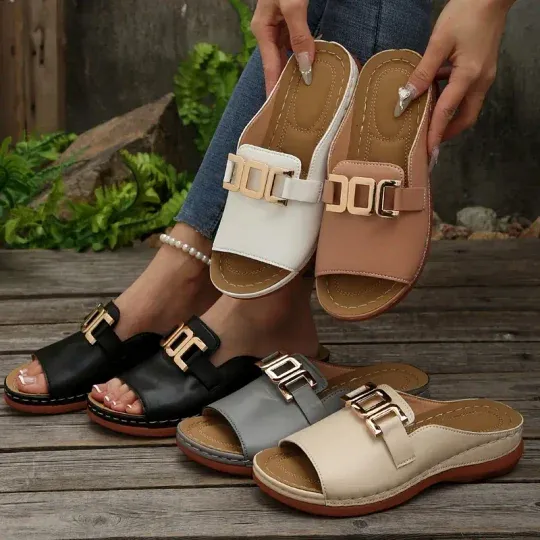 Chinelos de plataforma peep-toe – confortáveis, antiderrapantes e modernos