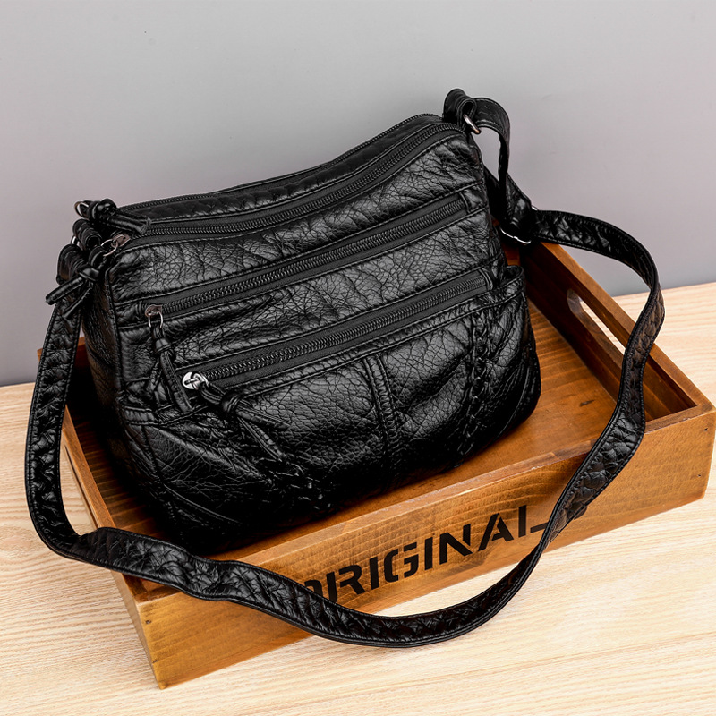 Beautiful handmade crossbody bag in soft leather