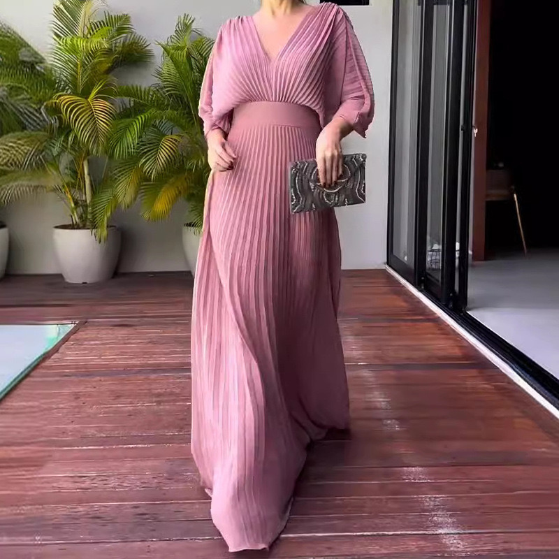 🔥41% de desconto na promoção🔥2024 novo vestido plissado da moda