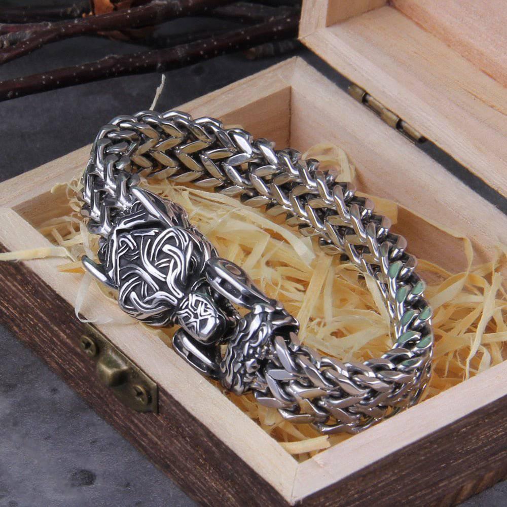 Гривна с тежка верига Celtic Fenrir's Bite - неръждаема стомана