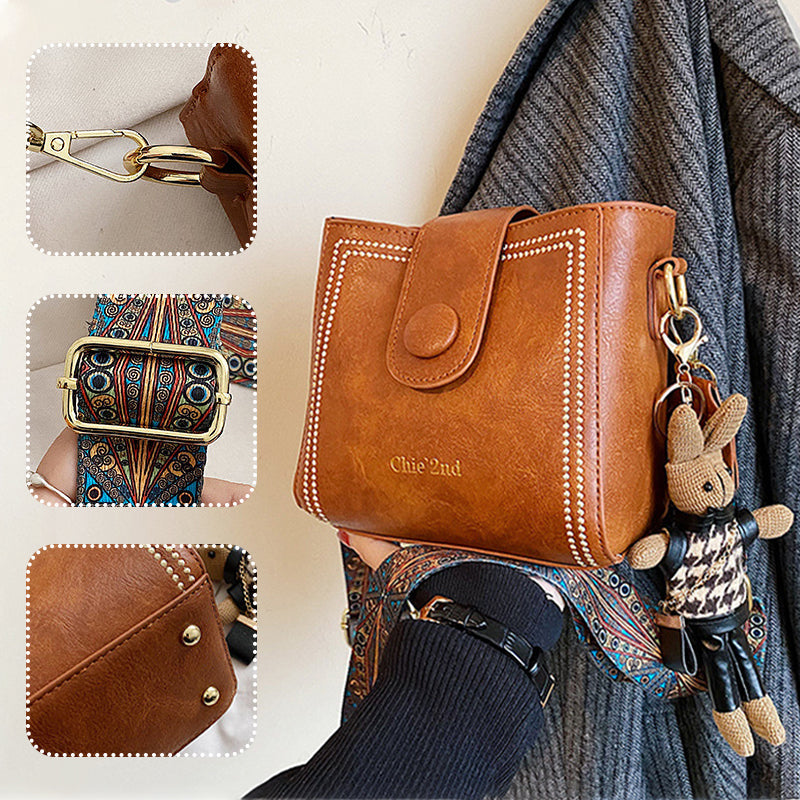 👜Bolsa fashion vintage com alça mais larga ajustável