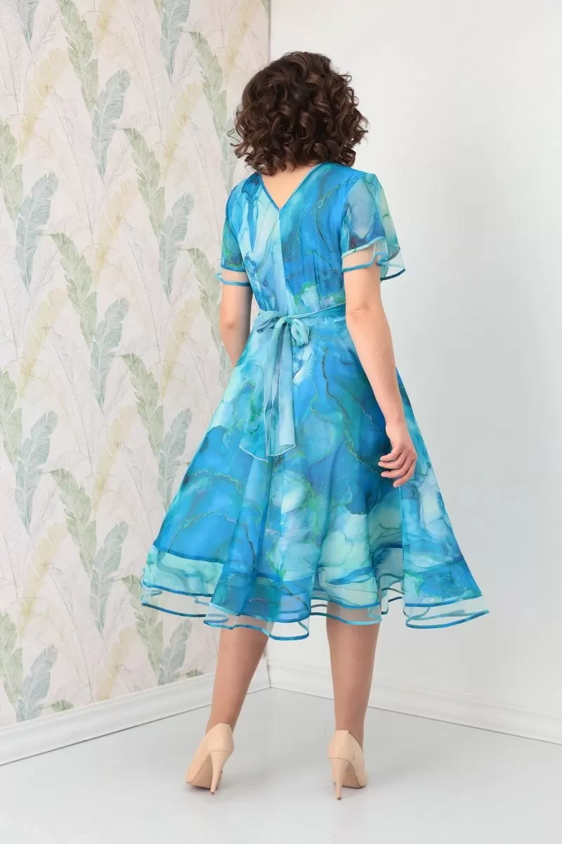 【S-5XL】2025 novo vestido elegante de chiffon ondulado💙