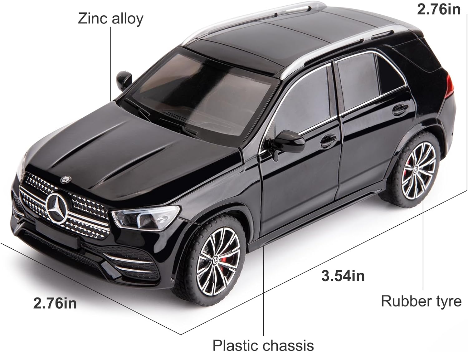 1:24 Алуминиева отлята под налягане кола играчка Mercedes-Benz GLE 350 със звук и светлина
