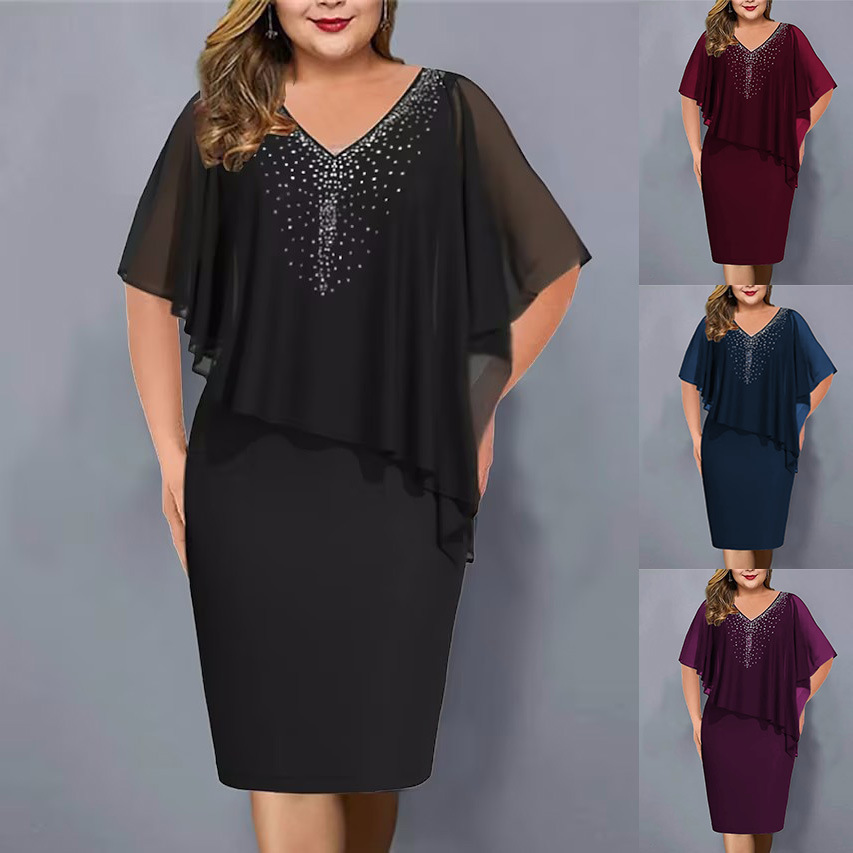 🔥🔥【P-5XL】Novos vestidos envolventes de chiffon para o verão de 2025