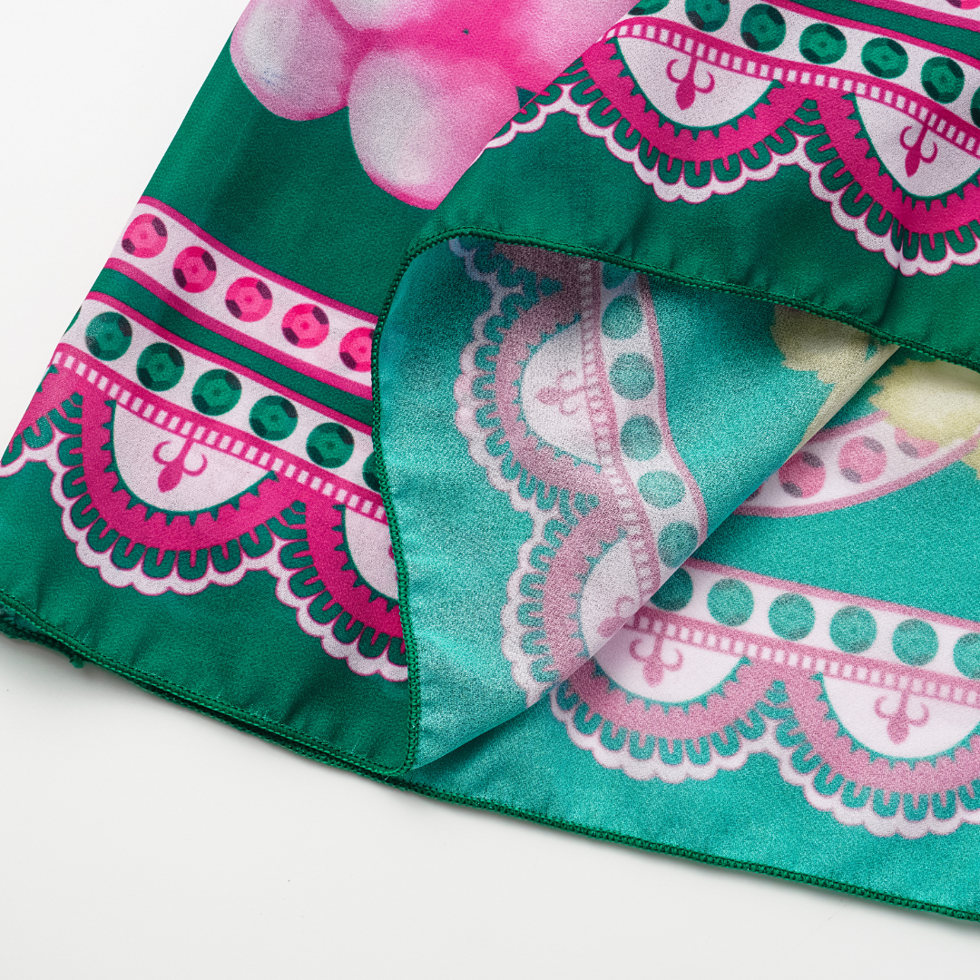 🌼 Long-sleeved Retro Green Grapes Print One Piece Swimsuit and Skirt 😍