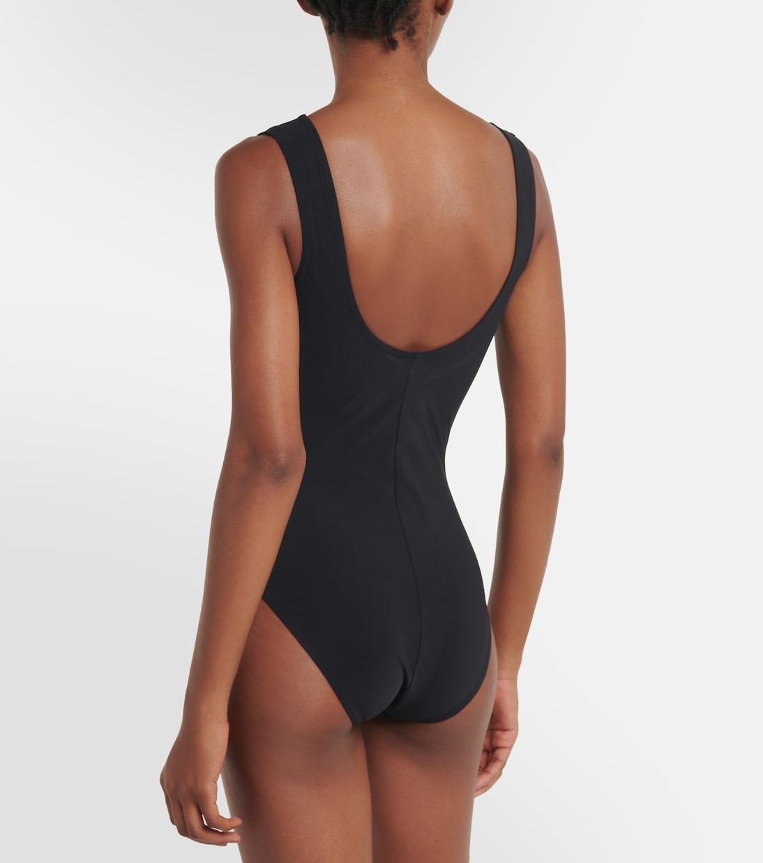 Cutout V Neck Color Block One Piece Swimsuit And Sarong