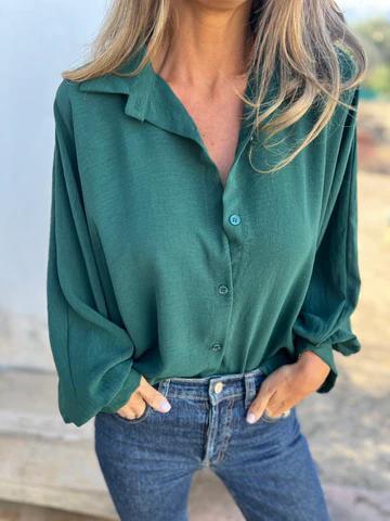 Camicia monopetto con risvolto casual