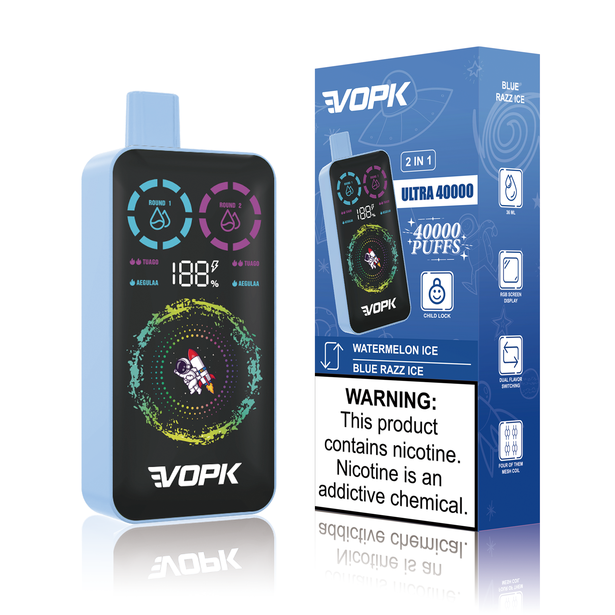VOPK ULTRA 40000 Puffs Double Taste Disposable Vape – Advanced Features for Maximum Enjoyment