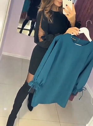 Vestido envolvente - elegante e festivo - mistura de algodão com babados