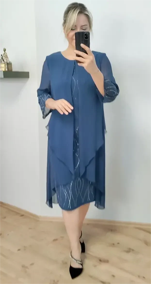 Vestido de chiffon da moda em 2025