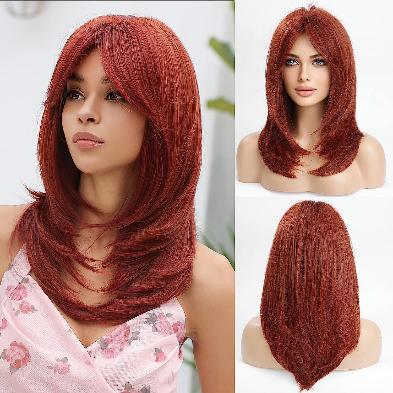 Synthetic Long Wigs  Hair with Bangs for Daily Use