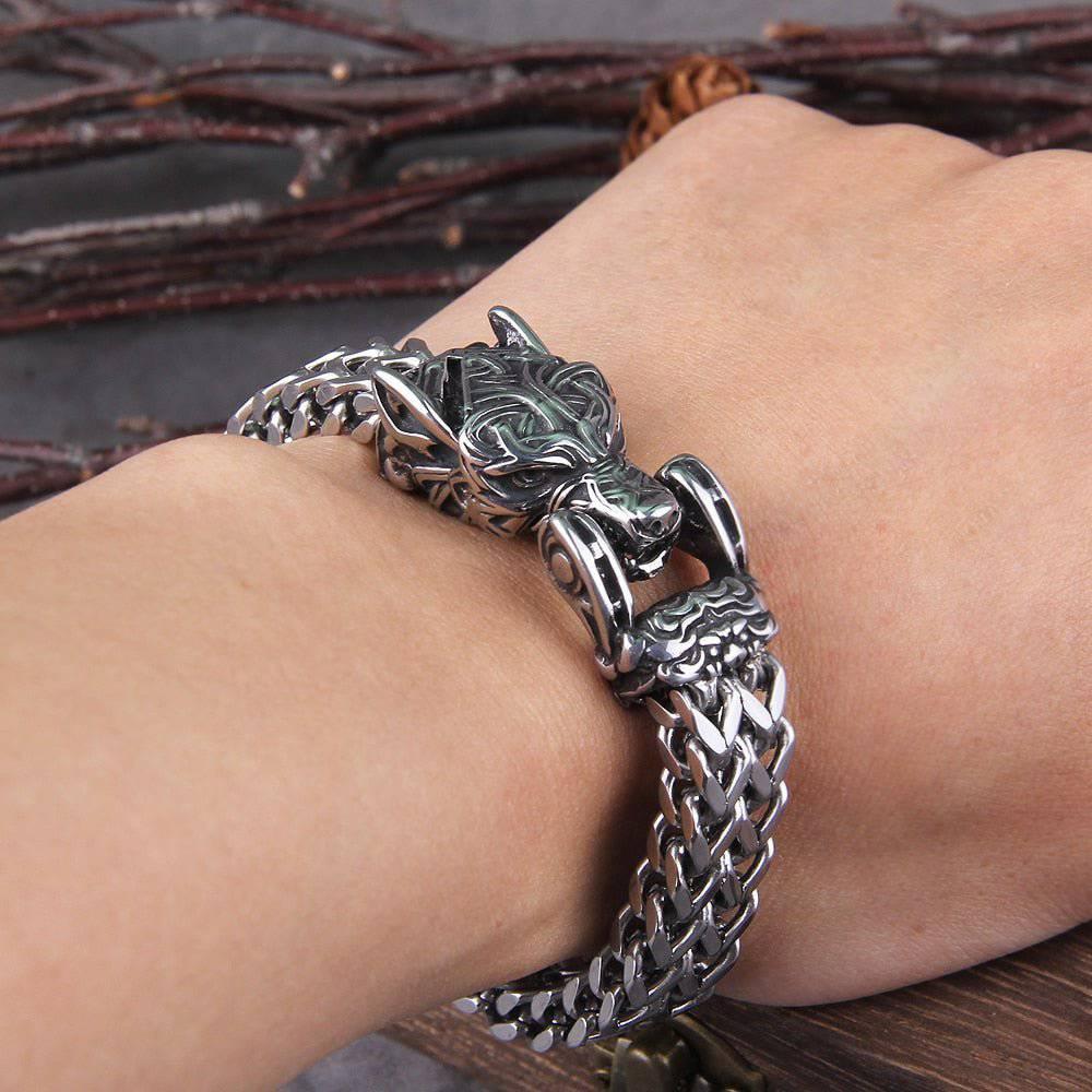Гривна с тежка верига Celtic Fenrir's Bite - неръждаема стомана