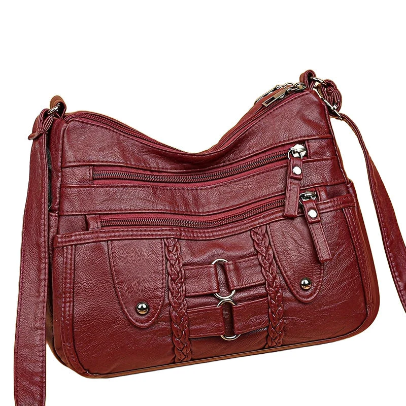 Bolsa de couro feita à mão