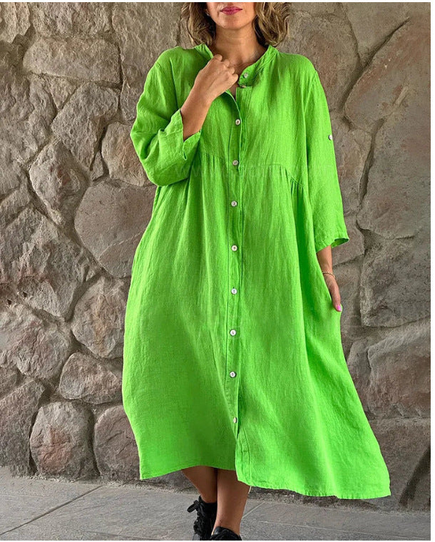 【S-5XL】Vestido camisa de verão com temperamento forte