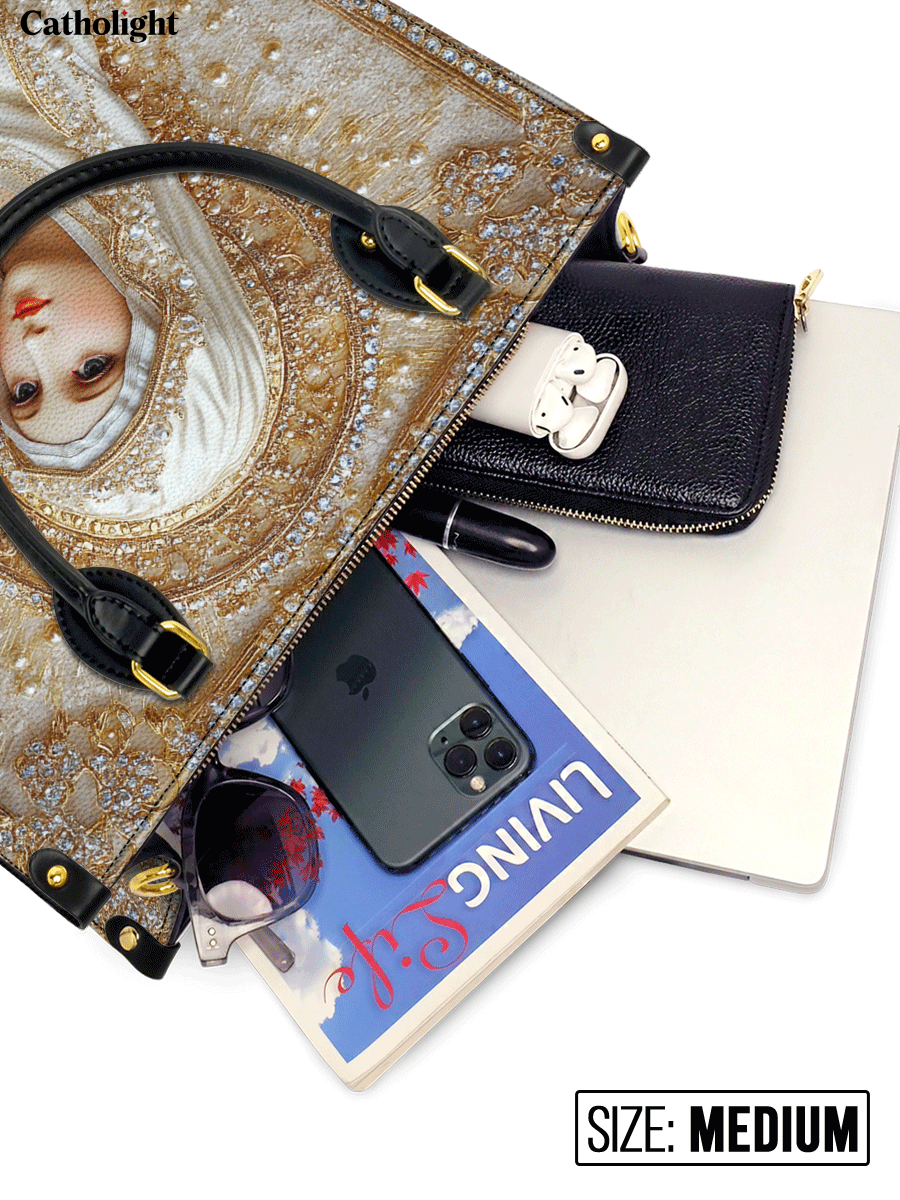 Catholight  Heavenly Grace In Radiant Splendor Leather Bag
