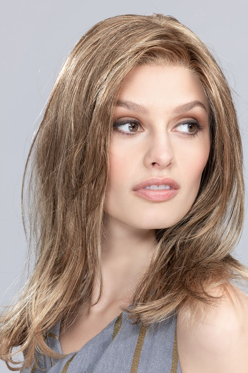 Side-parted temperament soft hair golden curly hair