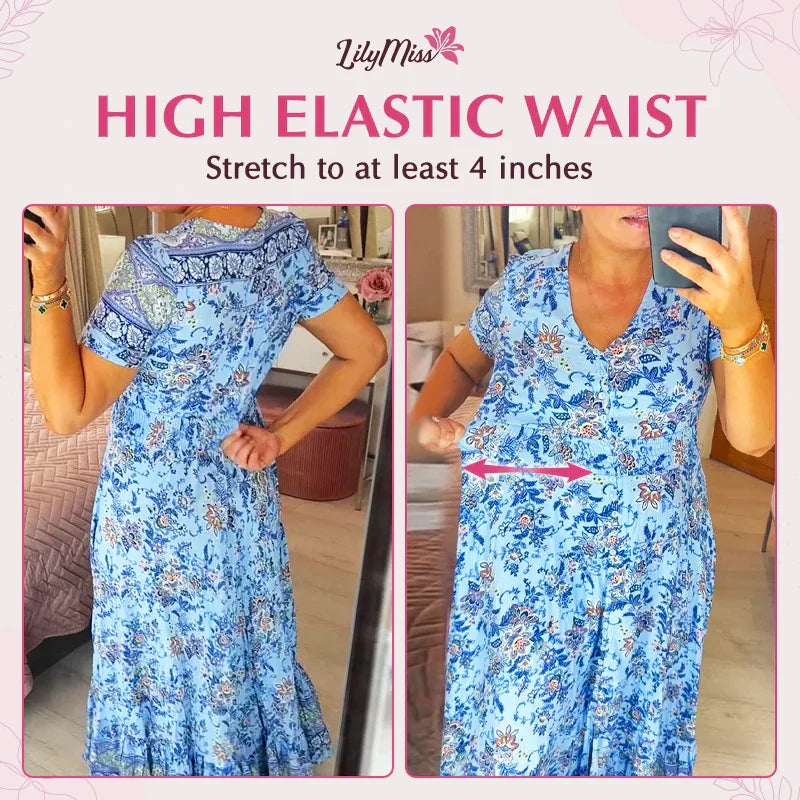 🔥Vestido decote em V com estampa floral