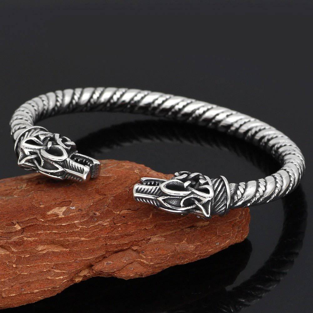 Гривна Fenrir Wolf Torc - неръждаема стомана