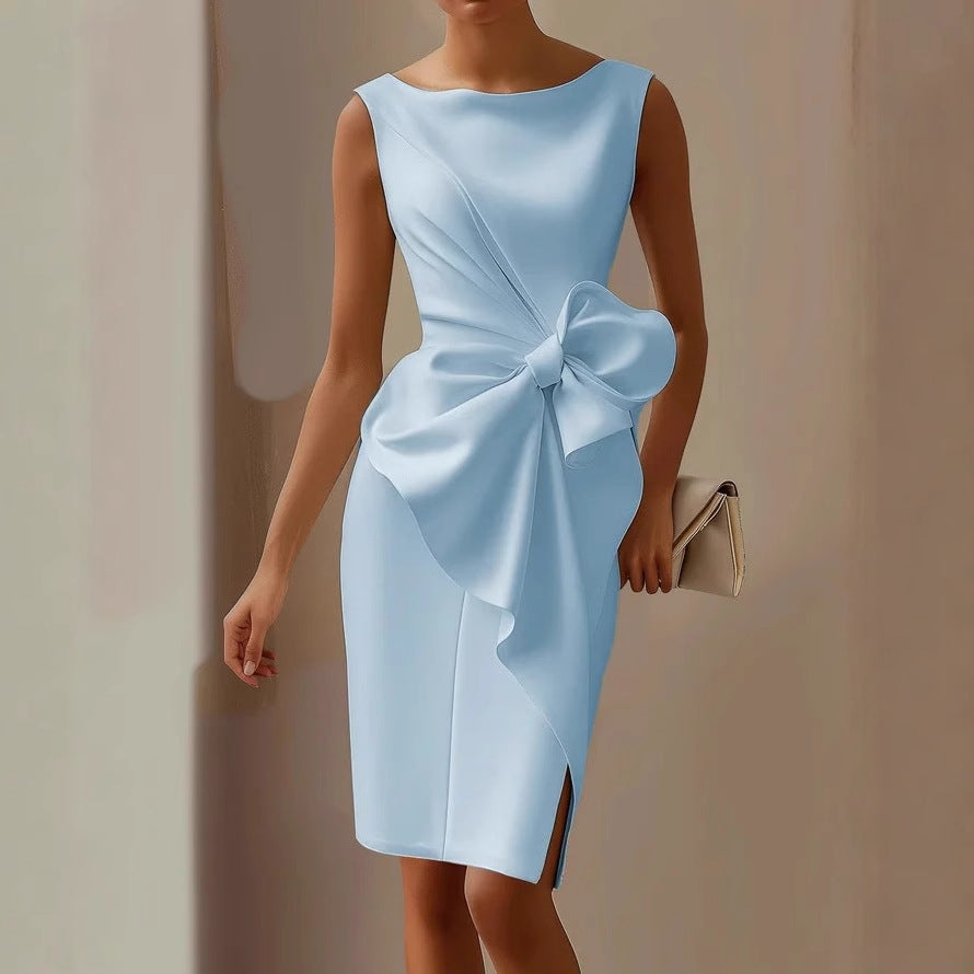 Vestido elegante com fita