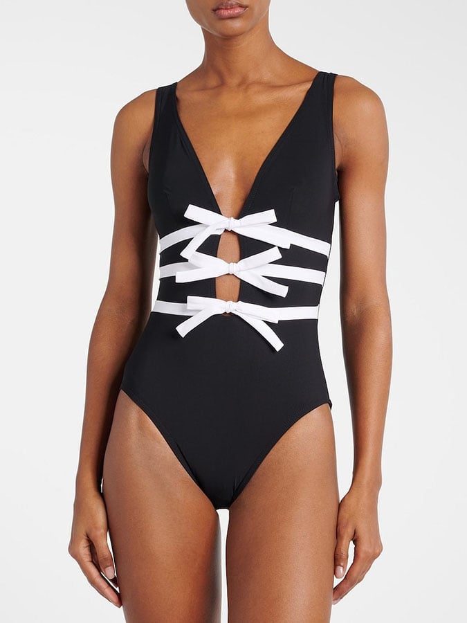 2025 New design Bowknot Decor One Piece Swimsuit