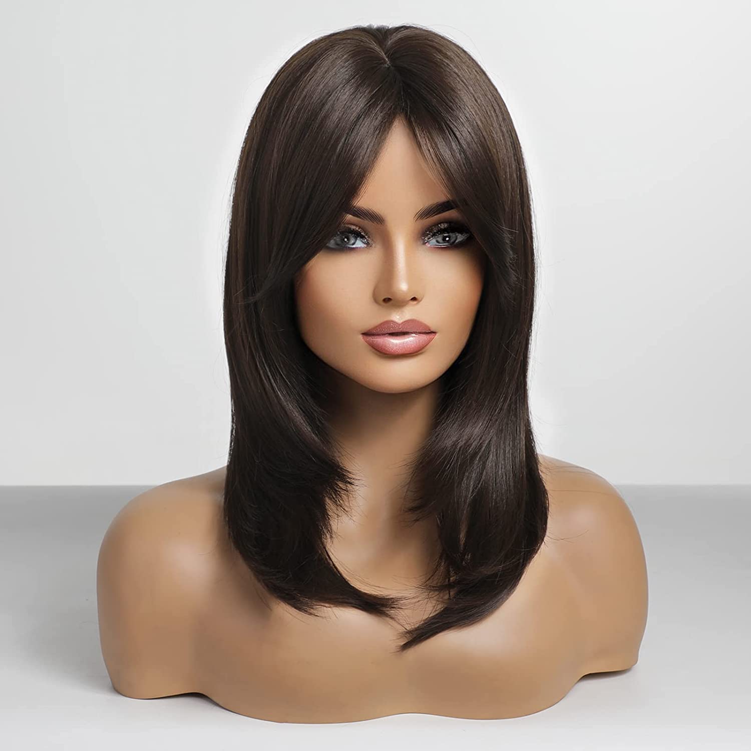 Synthetic Long Wigs  Hair with Bangs for Daily Use