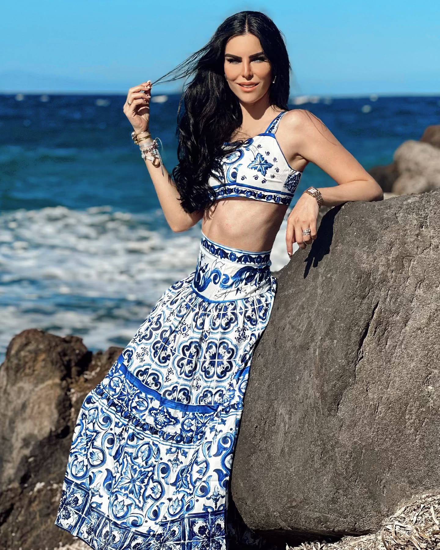 2025 New Totem Pattern Printed Bikini Swimsuit Set