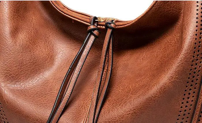 Bolsa de couro feita à mão