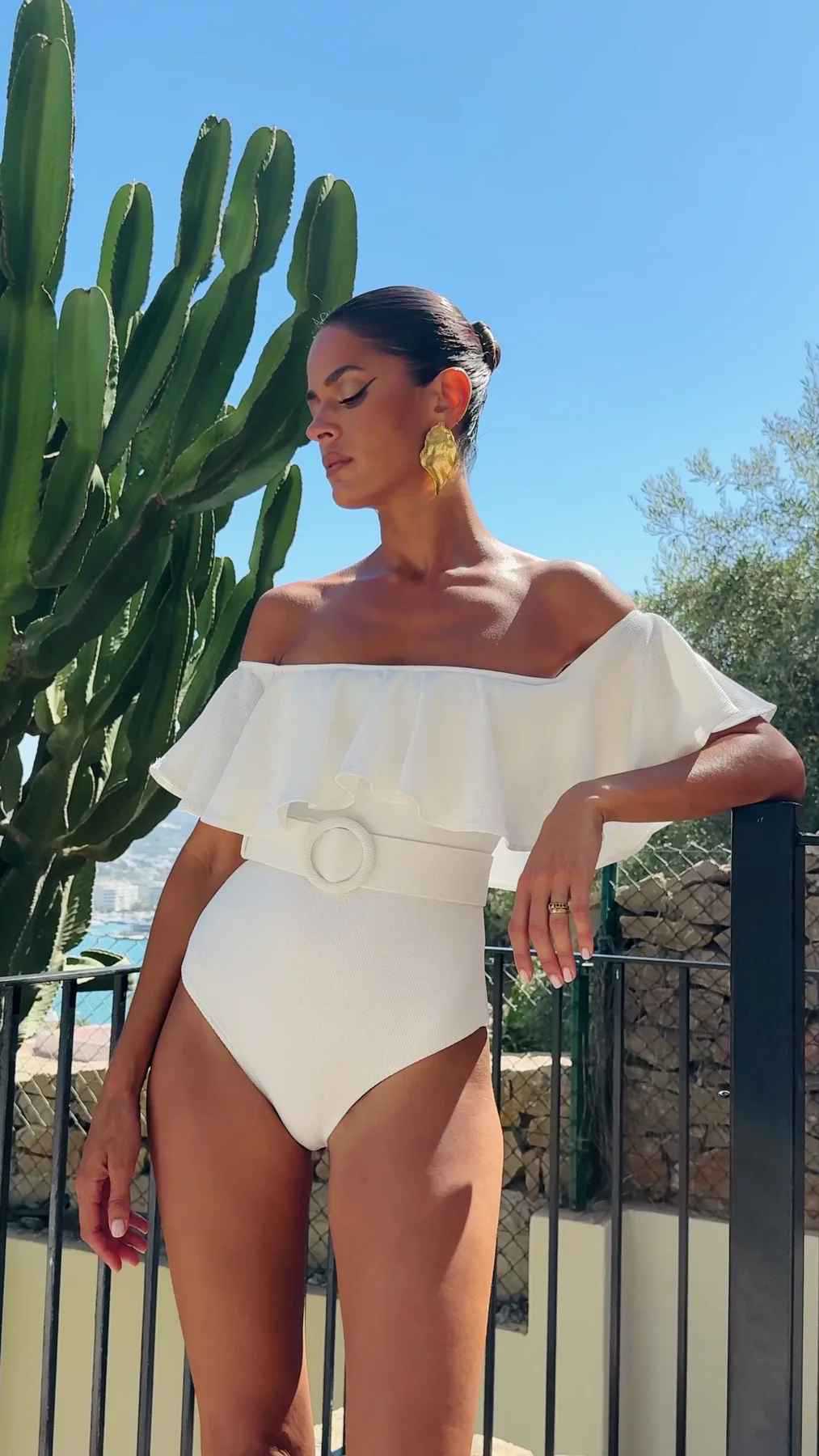 ✨ Lace Skirt Ruffle One Piece Swimsuit Set 🩱