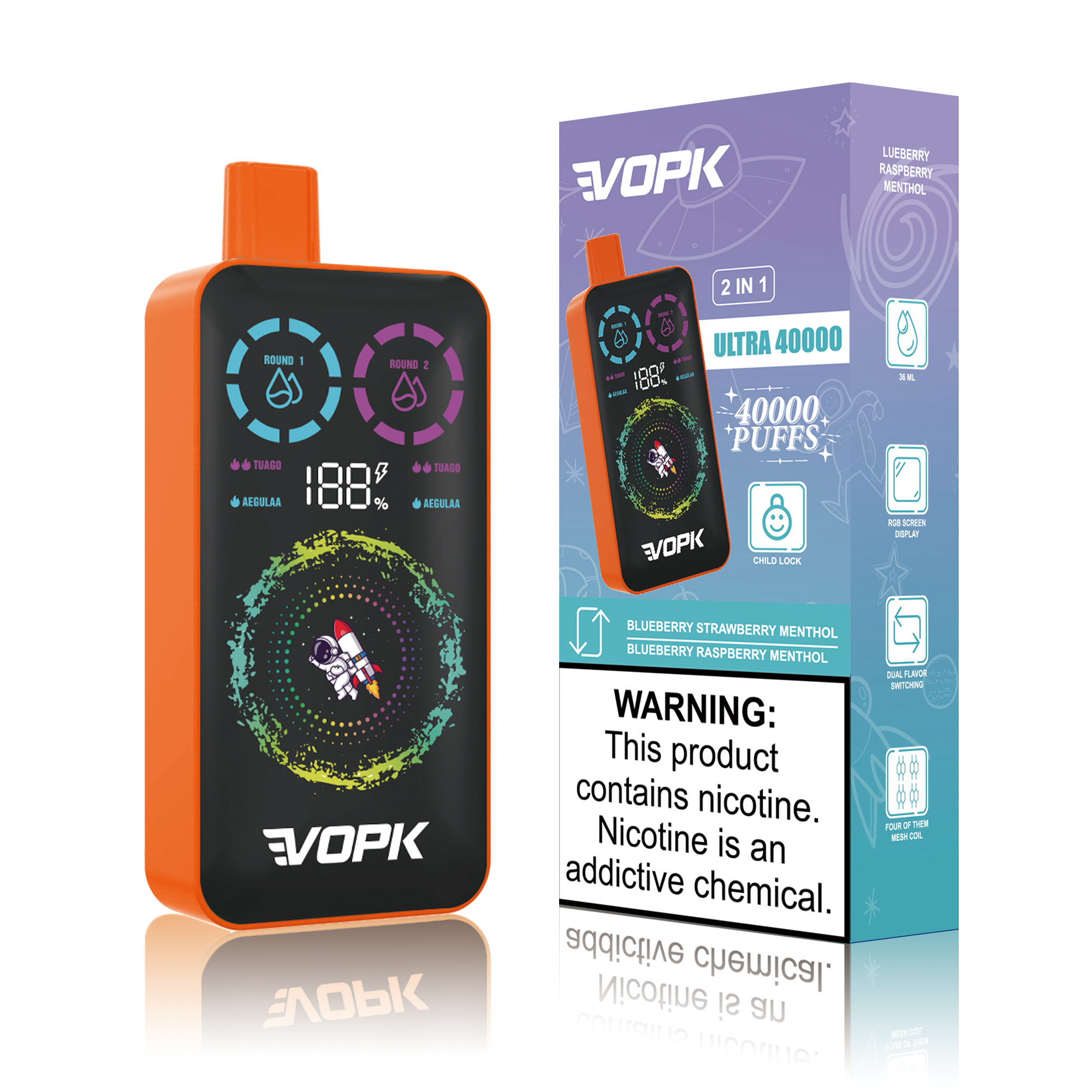 VOPK ULTRA 40000 Puffs Double Taste Disposable Vape – Advanced Features for Maximum Enjoyment
