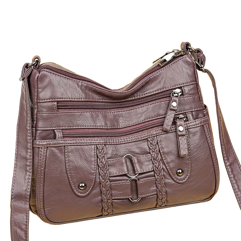 Bolsa de couro feita à mão