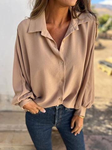 Camicia monopetto con risvolto casual