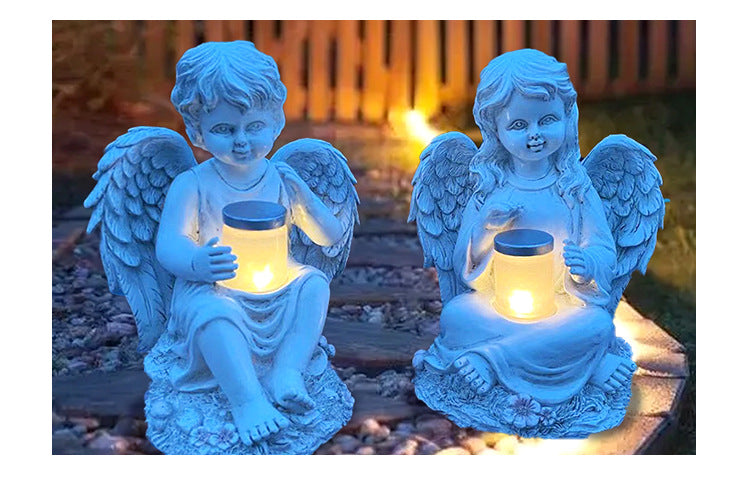 Angel šperky domáce solárne lampa dekorácie sochárstva remeslá