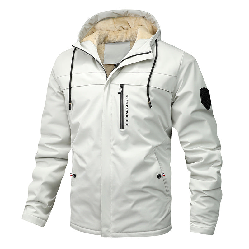 🔥 JAQUETA CASUAL MASCULINA COM CAPUZ GROSSA E QUEBRA-VENTO