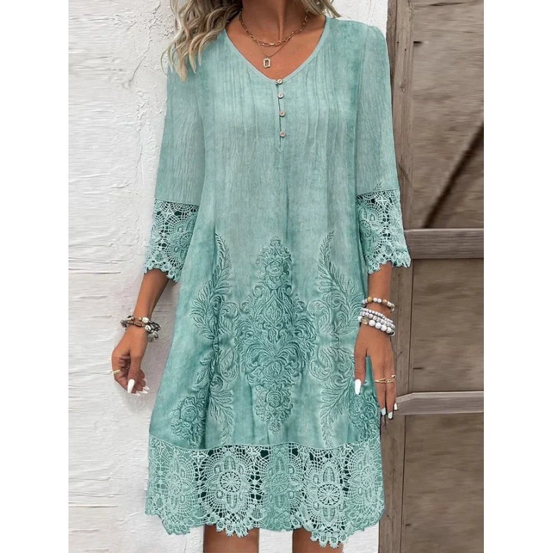 Menor preço em 2025! 🔥Ganhe 49% de desconto🔥Vestido de renda