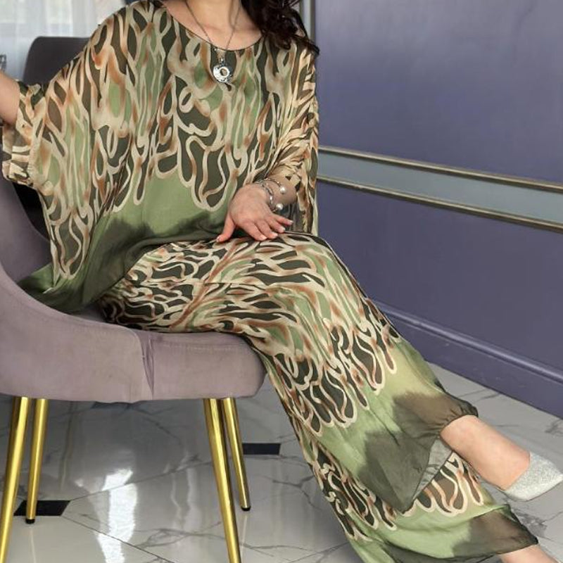 🦋🌸 Conjunto top e calça folgado com estampas✨