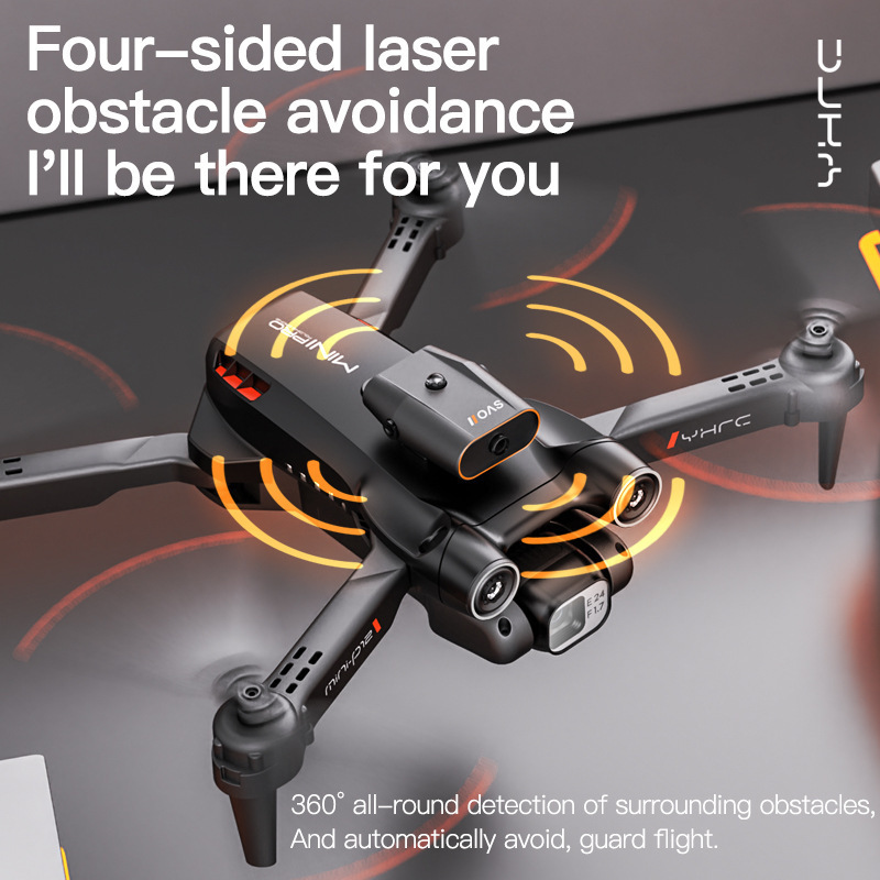P12 drone de posicionamento de fluxo óptico 8K ESC câmara aérea de lente dupla com prevenção total de obstáculos avião de controlo remoto