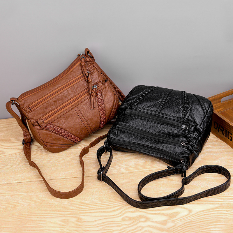 Beautiful handmade crossbody bag in soft leather