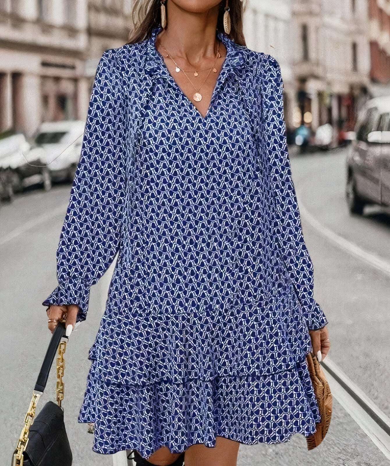 Vestido com mangas largas - Deisy
