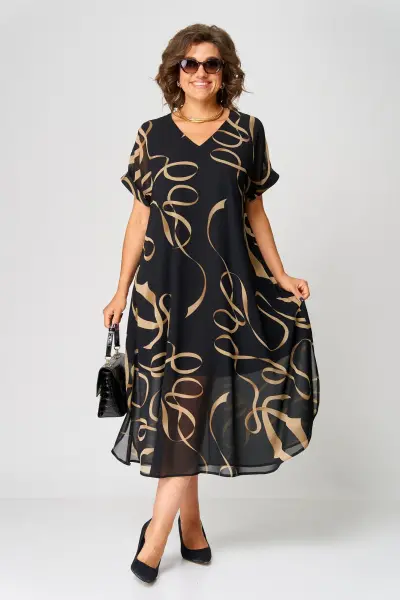 😎💃Novidades para o Verão💥[P-5XL]Vestido de Chiffon Plus Size | Confortável e Respirável